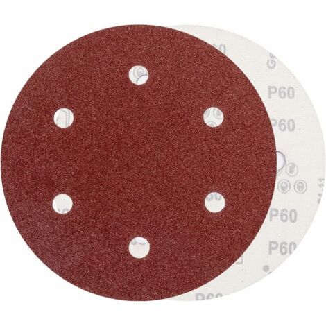 225 mm Schleifscheibe, Körnung P60, 6 Löcher, Klettscheiben, 10 Stück runde Schleifpapierpads für Trockenbauschleifer, Trockenbauschleifer, Giraffenschleifer, Wandschleifer.