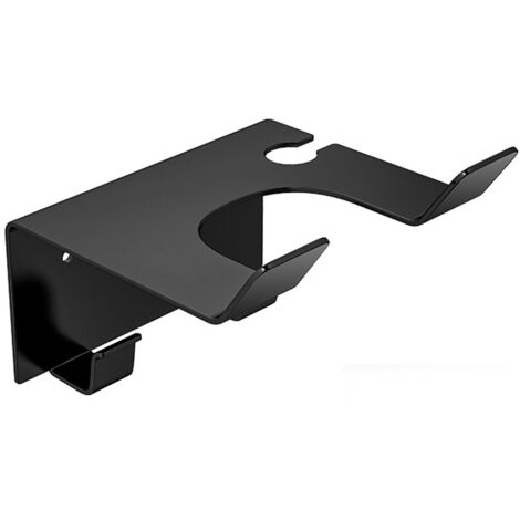 Wandmontierter Haartrocknerhalter, Haartrockner-Aufbewahrungsgestell (schwarz) (1/5)