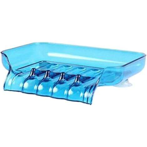 Transparente, wandmontierte Ablaufbox mit Saugnäpfen für das Badezimmer praktische Aufbewahrung ohne Bohren für schnelles Abfließen des Wassers konzipiert. (1/5)