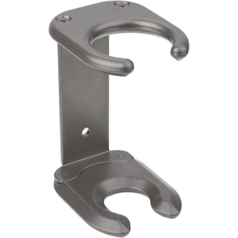 Grauer, wandmontierter Haartrocknerhalter, 6,5 × 5,5 × 10 cm (1/5)
