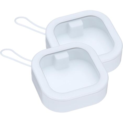 Tragbare Aufbewahrungsbox für Haaraccessoires, 2-teilig, für Haarbänder, Haarspangen und Haarschmuck, weiß (1/5)
