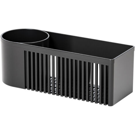 2-in-1 Küchenspülbecken-Schwamm und Spülschwammhalter mit Klebefläche, rostbeständiger Scheuerbürste, Scheuerschwamm, Schwammhalter, Organizer und Spülbeckenkorb, Zubehör und Küchenutensilien, Kunstst (1/5)