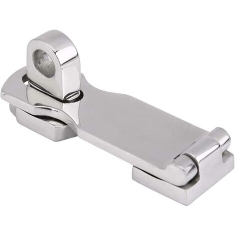 Robuster Türriegel aus Edelstahl 316 mit drehbarer Vorhängeschlossöse, 7,6 cm x 2,5 cm (1/5)