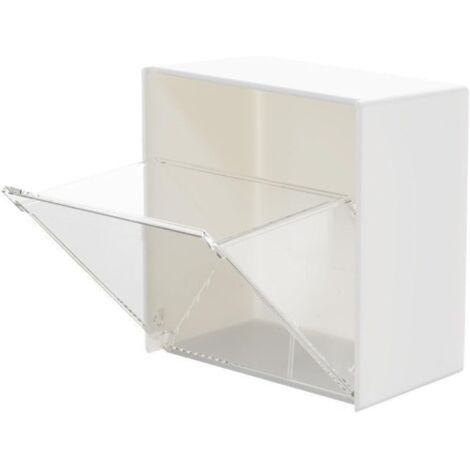 Wandmontierte Aufbewahrungsbox, Kabelaufbewahrung fürs Badezimmer, Wattestäbchenhalter aus Kunststoff, Wattestäbchenspender, Aufbewahrung für Zuhause