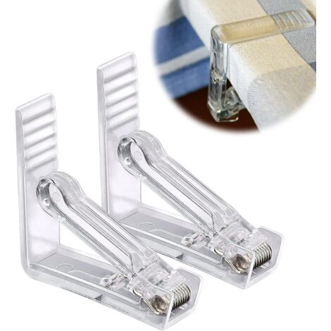 Transparente Tischdeckenklammern, Tischdeckenklammern aus Kunststoff, 20 Stück verstellbare Tischdeckenklammern für Zuhause, Picknicks, Partys, Hochzeiten (1/5)