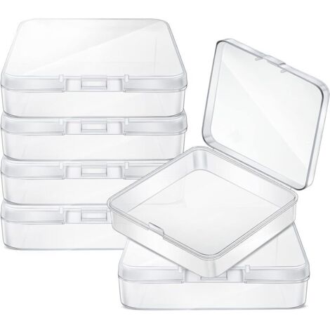 Transparente Aufbewahrungsbox aus Kunststoff zur Sammlung verschiedener kleiner Gegenstände, 6er-Pack (8,5 x 6 x 2,5 cm) (1/4)