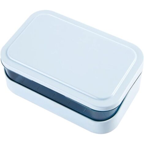 Kunststoffbehälter mit Deckel, Abtropfschale für praktische Badezimmer-Aufbewahrungsbox, modernes Design (1/5)