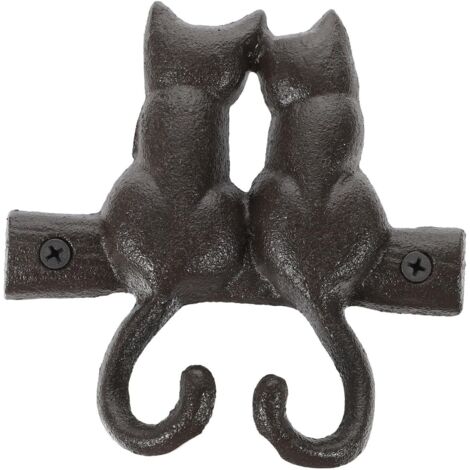 Vintage-Wandhaken in Katzenform, Retro-Stil, für die Inneneinrichtung. Garderobenständer aus Eisen. (1/5)