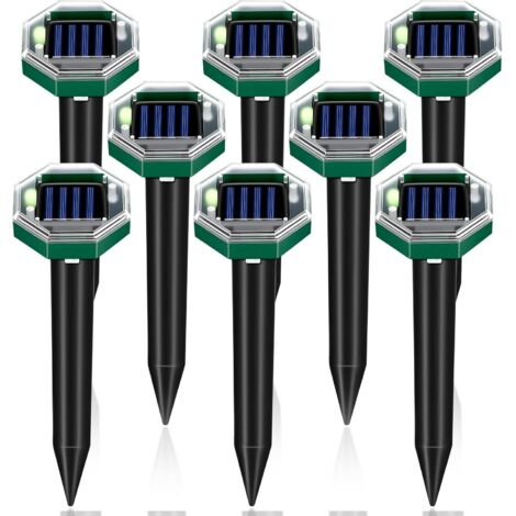 Solarbetriebenes Mäuseabwehrgerät, 8er-Pack Ultraschall-Abwehrgeräte für Mäuse, Eichhörnchen, Ratten und andere Kleintiere.