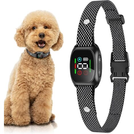 Antibellhalsband für Hunde, 4 Korrekturmodi, 8 einstellbare Empfindlichkeitsstufen, intelligente Bellerkennung (1/5)