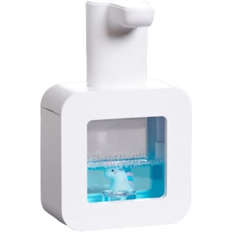 Automatischer Seifenspender, niedlicher berührungsloser Schaumseifenspender, wasserdicht, für Kinder (weiß) (1/5)
