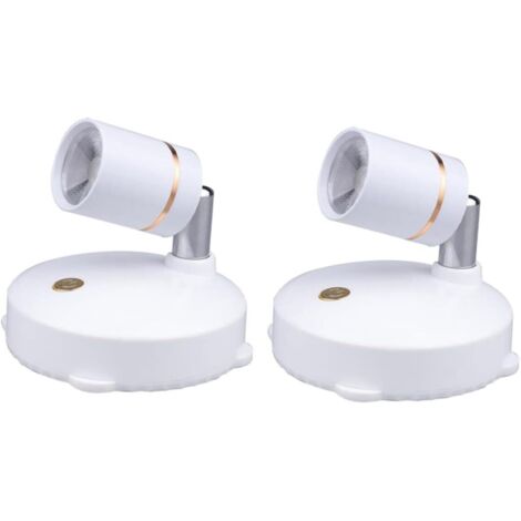 Set aus 2 kabellosen, batteriebetriebenen Mini-Strahlern für die Innenbeleuchtung von Bildern mit einstellbarer Helligkeit und Fernbedienung, überall anbringbar (1/5)