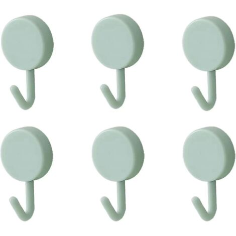 Selbstklebende Haken, hübsche dekorative Wandhaken zum Aufhängen von Hosenträgern, Hüten, Handtüchern und Schlüsseln, 6 Stück, blau (1/5)