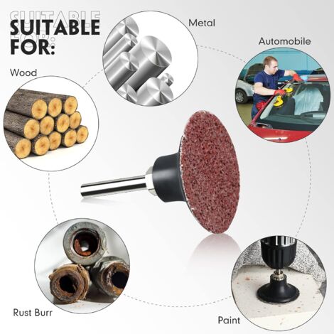 AUSTOR 180 Schleifscheiben Set, 5,1 Cm, Körnung 36 – Inkl. Halter & Metallglieder – Zum Schleifen, Polieren, Rost Entfernen