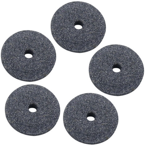 Fünf graue Diamantschleifscheiben (20 mm Durchmesser) zum Abtrennen der Hälse von Glasflaschen. (1/5)