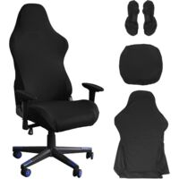 Gaming Stuhlbezug - Bürostuhlbezug - Schwarz - Stretch - Für Computer Gaming Stuhl, Racing Style - Schwarz