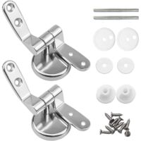 Toilettensitz-Scharnierclips, 2er-Pack Ersatz-Toilettensitzscharniere mit Beschlägen aus Zinklegierung