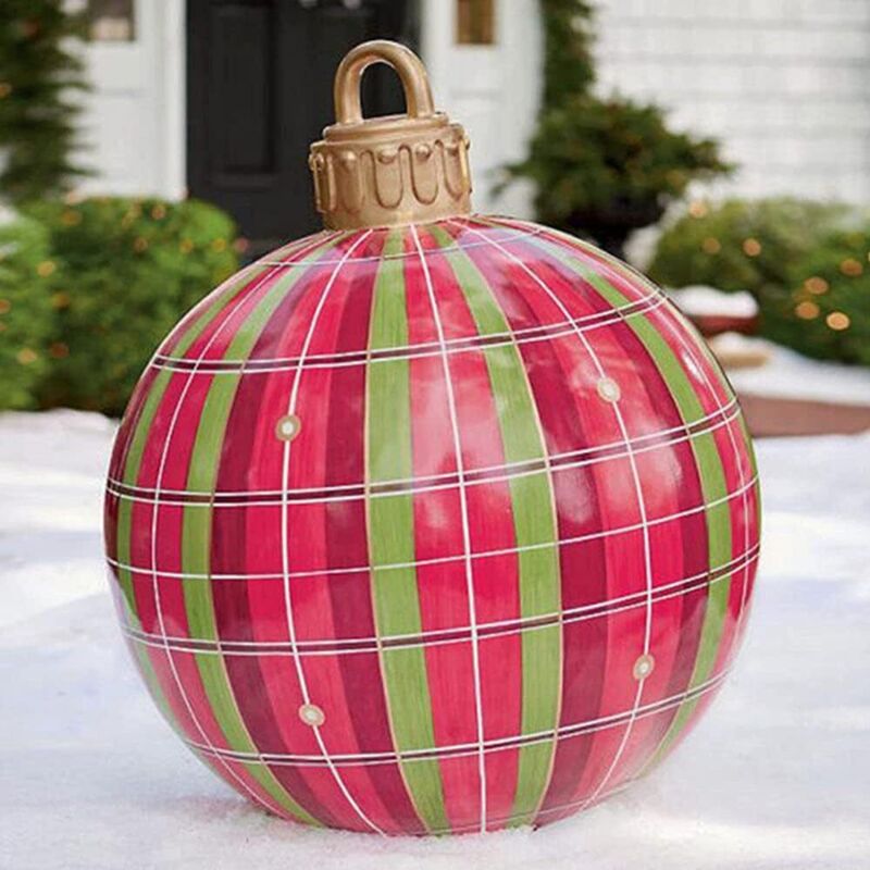 Pallone Di Natale Gonfiabile Gigante – 49cm, PVC Resistente, Decorazione Interno/Esterno