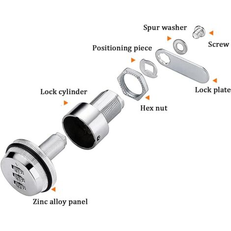 2 Pezzi Lucchetto A Combinazione A 3 Cifre Altezza Anello 20mm Per Valigia Zaino Armadietto Casetta 85440028