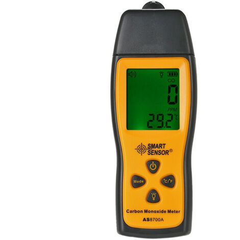 Rilevatore Monossido Di Carbonio Portatile 0-1000 Ppm – Allarme CO Ad Alta Precisione Con Display LCD