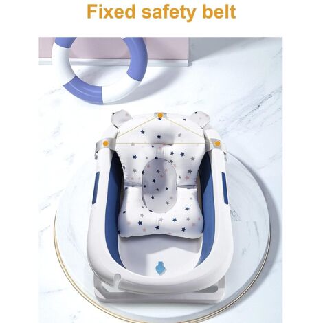 HUVZOR Universale Tappetino Da Bagno Per Neonati, Cuscino Bagnetto Neonato,Rete Bagnetto Sedile Bagnetti, Bagnetto Supporto Sedile Regolabile, Tappetino Per Il Bagnetto Neonato, Per Bambino 0-4 Anni