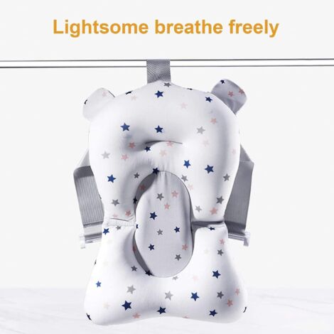 HUVZOR Universale Tappetino Da Bagno Per Neonati, Cuscino Bagnetto Neonato,Rete Bagnetto Sedile Bagnetti, Bagnetto Supporto Sedile Regolabile, Tappetino Per Il Bagnetto Neonato, Per Bambino 0-4 Anni