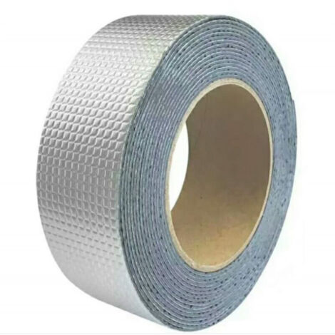 Nastro in alluminio, spessore 0.1 mm, autoadesivo ad alta temperatura, impermeabile, per tubi di isolamento HVAC, guarnizione per condotti d'aria, tubo di scarico, per asciugatrici, 5 cm x 20 m