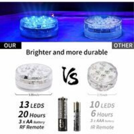 Luci sommergibili a LED RGB, luci LED multicolori impermeabili per