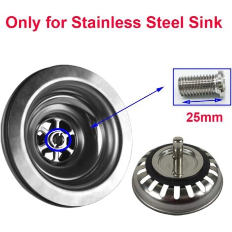 Piletta lavello senza troppopieno cestello acciaio inox ø 110 mm 1½, Acciaio inox + ABS