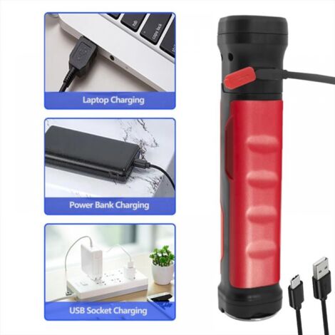 Luce Da Lavoro Magnetica A Pannocchia - Luce LED Portatile Impermeabile Con 6 Modalita Di Illuminazione 100 Nuovo