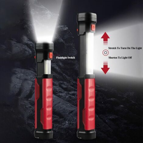 Torcia da campeggio con torce a LED ad alta potenza con 4 perline di lampada e luce laterale COB lanterna portatile ricaricabile a mano 4 modalà di illuminazione  39
