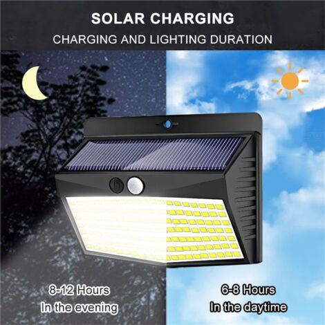 Sygonix SY-5770788 Lampada Solare Da Parete Per Esterno Con Rilevatore Di Movimento Bianco Caldo Nero 82610451