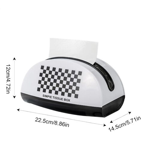 Porta Rotolo In Plastica Per Scatola Fazzoletti - Design Rotondo Bianco, Organizer Da Tavolo Per Tovaglioli E Telecomandi - 2