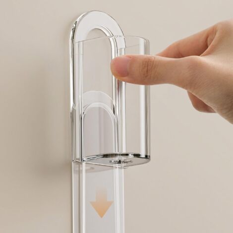 XLHH - Set di 2 portaspazzolino elettrico autoadesivi da parete multifunzione accessori da bagno (rosa + blu