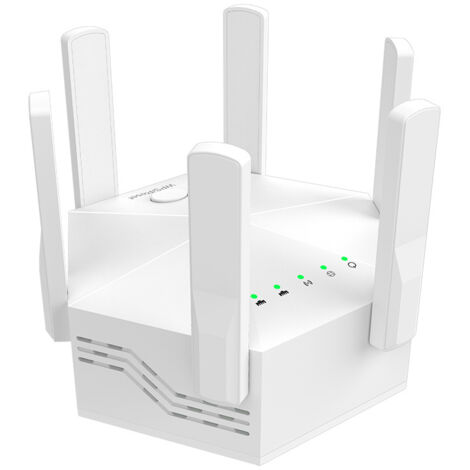 Ripetitore WiFi AC1200 Dual Band – 4 Antenne Esterne, Modalità Router/AP/Repeater, Copertura Fino A 2500 M²!