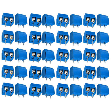 50 pezzi Passo PCB morsettiera vite, 2Pin Morsetti a Vite per Montaggio