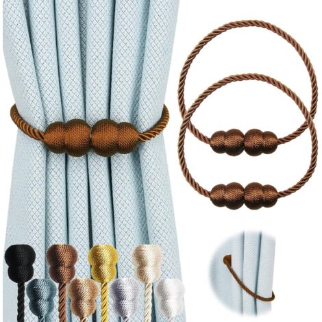 Fermatenda Magnetica Per Tende Fermatende Magnetici Per Tende, Confezione Da 2, Clip Per Tende, Beige Oro, Fermatende Calamite Per Tende Con Fermaglio