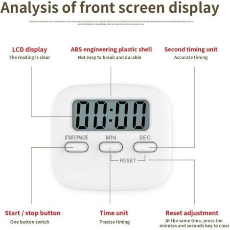 Timer Da Cucina Meccanico A Forma Di Pomodoro - Conto Alla Rovescia 60 Minuti, Non Serve Batteria, Design Divertente