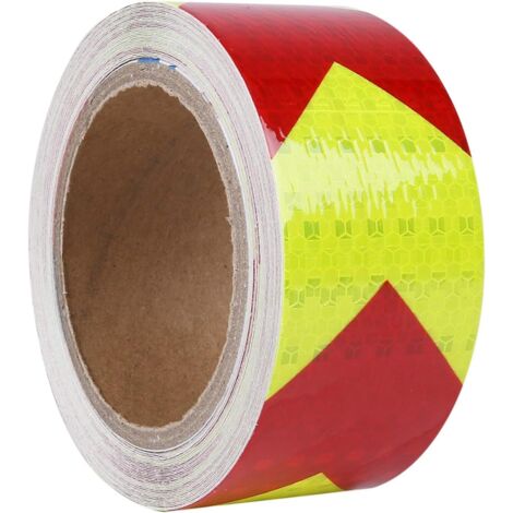 Cinta Reflectante En Forma De Flecha, 2 Rollos De Cinta De Seguridad Impermeable De Vinilo 3 M X 50 Mm 98495826
