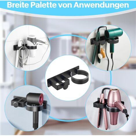 1 Soporte Para Secador De Pelo Adhesivo De Pared Soporte Para Secador