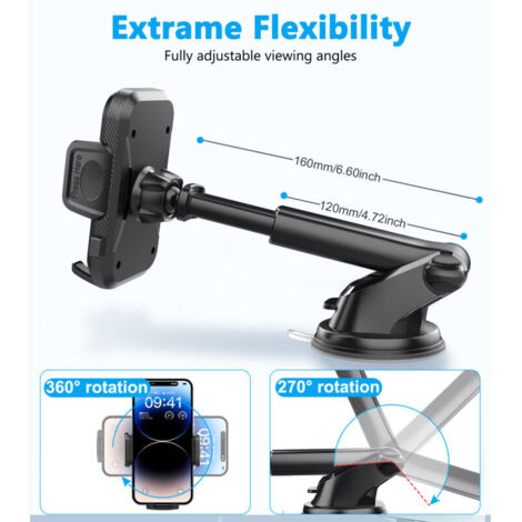 Soporte Ajustable Para Teléfono - Base Giratoria 360°, Altura Regulable, Compatible Con Smartphones De 4-7"