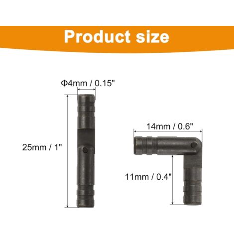 Bisagras Negras Para Muebles Lote De 25 Pares De Bisagras Para Gabinete - Cierre Automático, Color Negro Bisagras Decobasics KN36BK