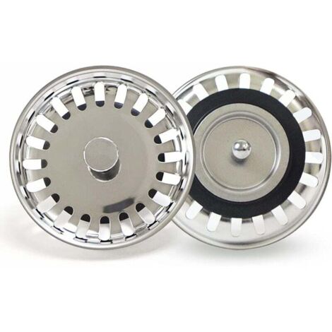 SHINING HOUSE 1 tapón para fregadero de cocina, filtro para fregadero de cocina, tapón para fregadero de baño de acero inoxidable, filtro para fregadero de baño, tapón para fregadero universal (79 mm)