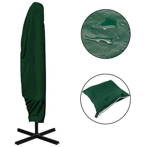 SHINING HOUSE Funda protectora para parasol offset, 210D impermeable, resistente al polvo y a los rayos UV, funda de 280 cm para parasol offset