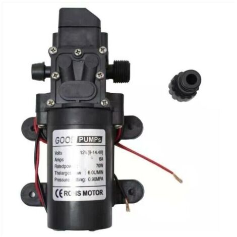 SHINING HOUSE Bomba de agua de diafragma de alta presión de 12 V CC, bomba eléctrica autocebante para limpieza de caravanas, barcos, lavado y riego de jardines