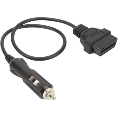 SHINING HOUSE Adaptador de cable conector macho OBD, cable OBD2 macho a encendedor de cigarrillos, cable de alimentación de emergencia, cable adaptador de diagnóstico de ahorro de memoria para todos (1/4)