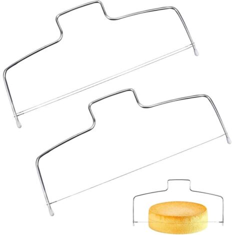 SHINING HOUSE cortadores de pastel rectos, cortador de pastel profesional nivelador, cortador de pastel recto de línea ajustable, herramientas de cocina niveladoras para pastel de cumpleaños de varias (1/4)