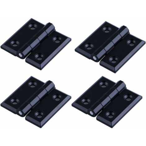 SHINING HOUSE Bisagras plegables - 4 piezas de bisagras de hardware para puertas de gabinetes domésticos, aleación de zinc, negro, 404025 mm (1/5)