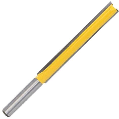 SHINING HOUSE Fresa para carpintería, extra larga, corte al ras, punta recta, 76,2 mm (1/4)