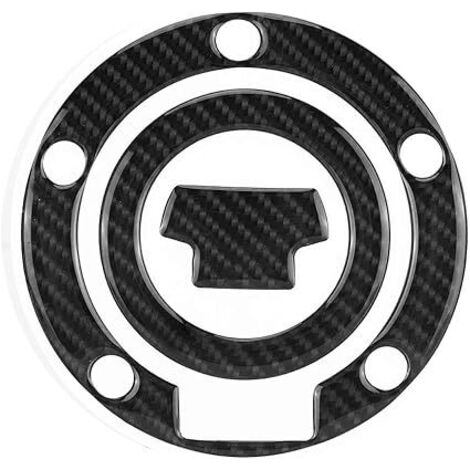 SHINING HOUSE Almohadilla de gel para tanque de combustible de motocicleta, pegatinas para tanque, pegatinas 3D para tapa de tanque, pegatinas para tapa de combustible, protector cubierto de fibra de (1/5)